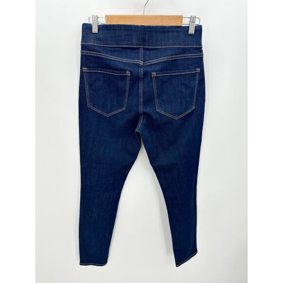 Old Navy Dark Wash Mid-Rise Rockstar Super Skinny Jeggings Denim Women 6 Short - Picture 2 of 7